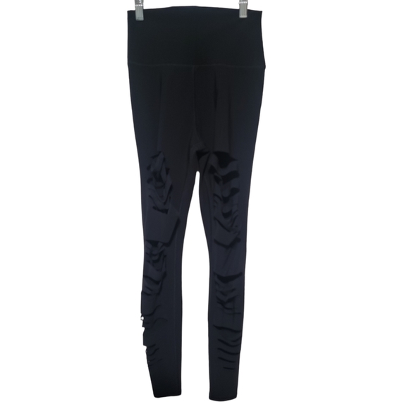 Alo Yoga Warrior High Waisted Cut Out Yoga Workout Full Length Leggings Size S - Picture 4 of 14